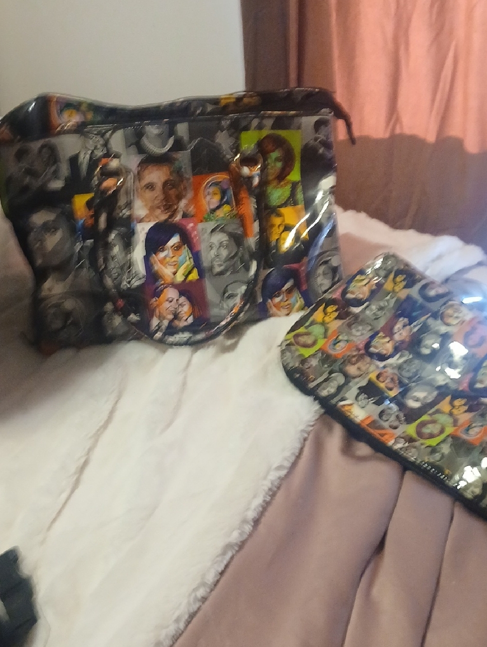 Clear Printed Travel Duffel Bag - Multicolor